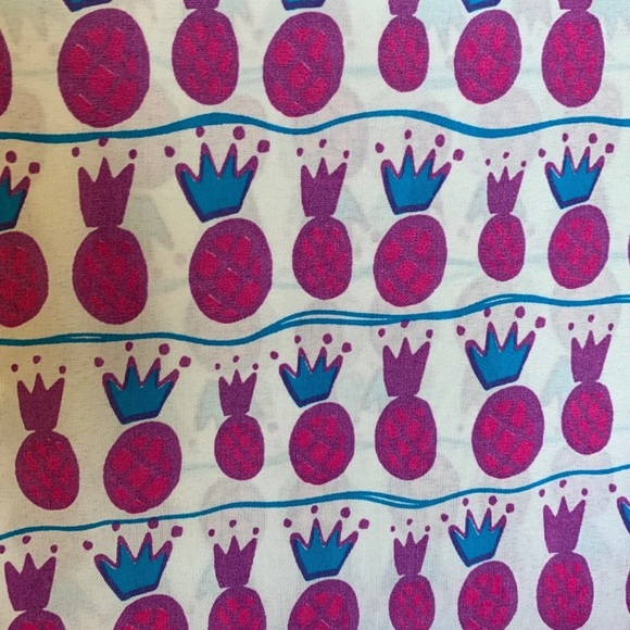 Pineapple royal crown sheet set purple blue full - Picture 3 of 4